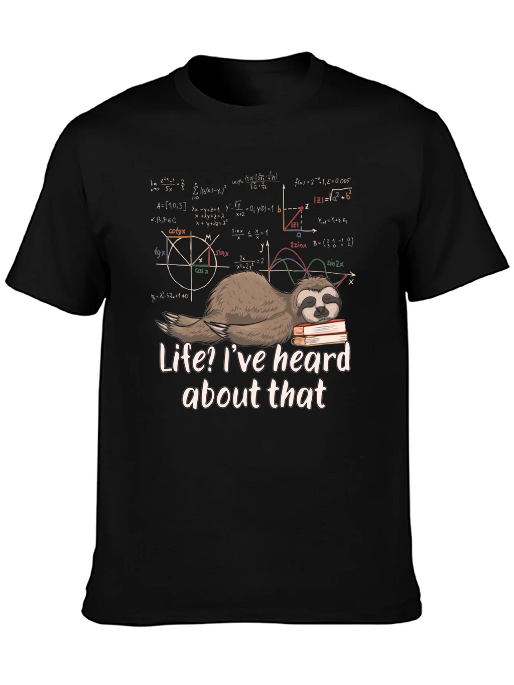 Math Sloth T-Shirt - Funny Lazy Geek Tee product image 3