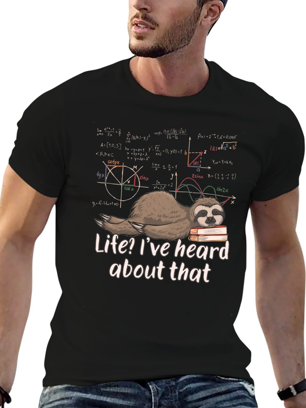 Math Sloth T-Shirt - Funny Lazy Geek Tee product image 6