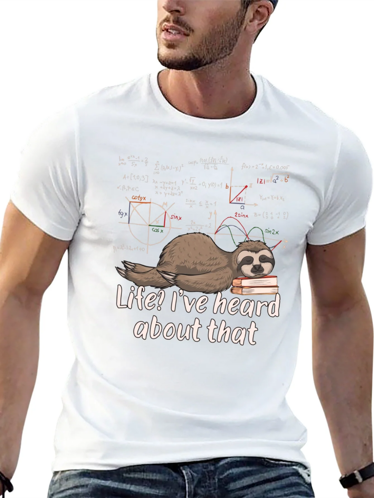 Math Sloth T-Shirt - Funny Lazy Geek Tee product image 12