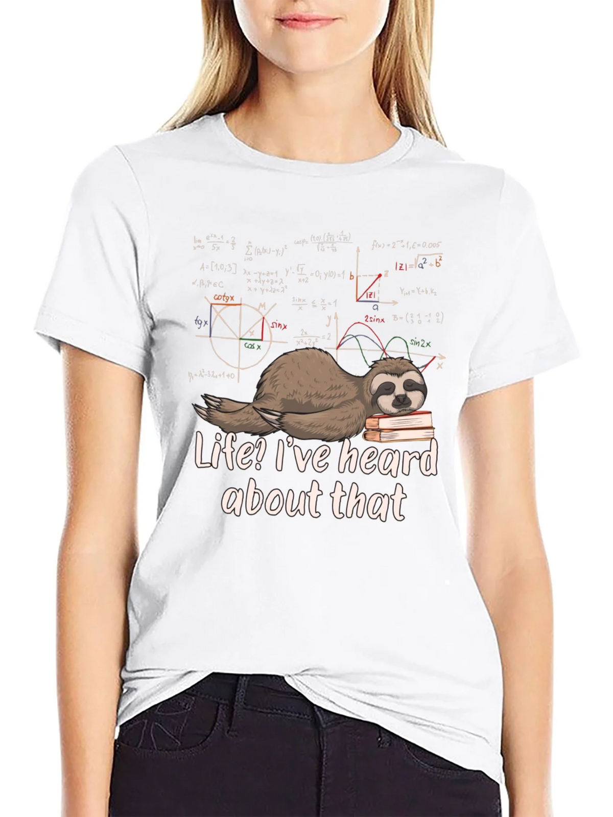 Math Sloth T-Shirt - Funny Lazy Geek Tee product image 8