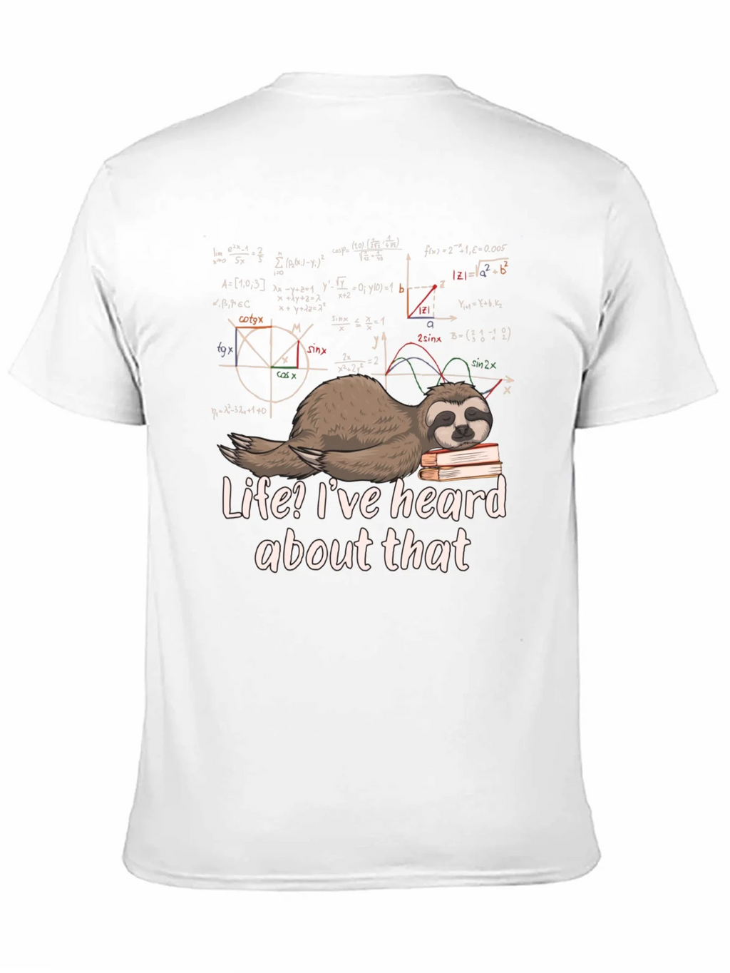 Math Sloth T-Shirt - Funny Lazy Geek Tee product image 10