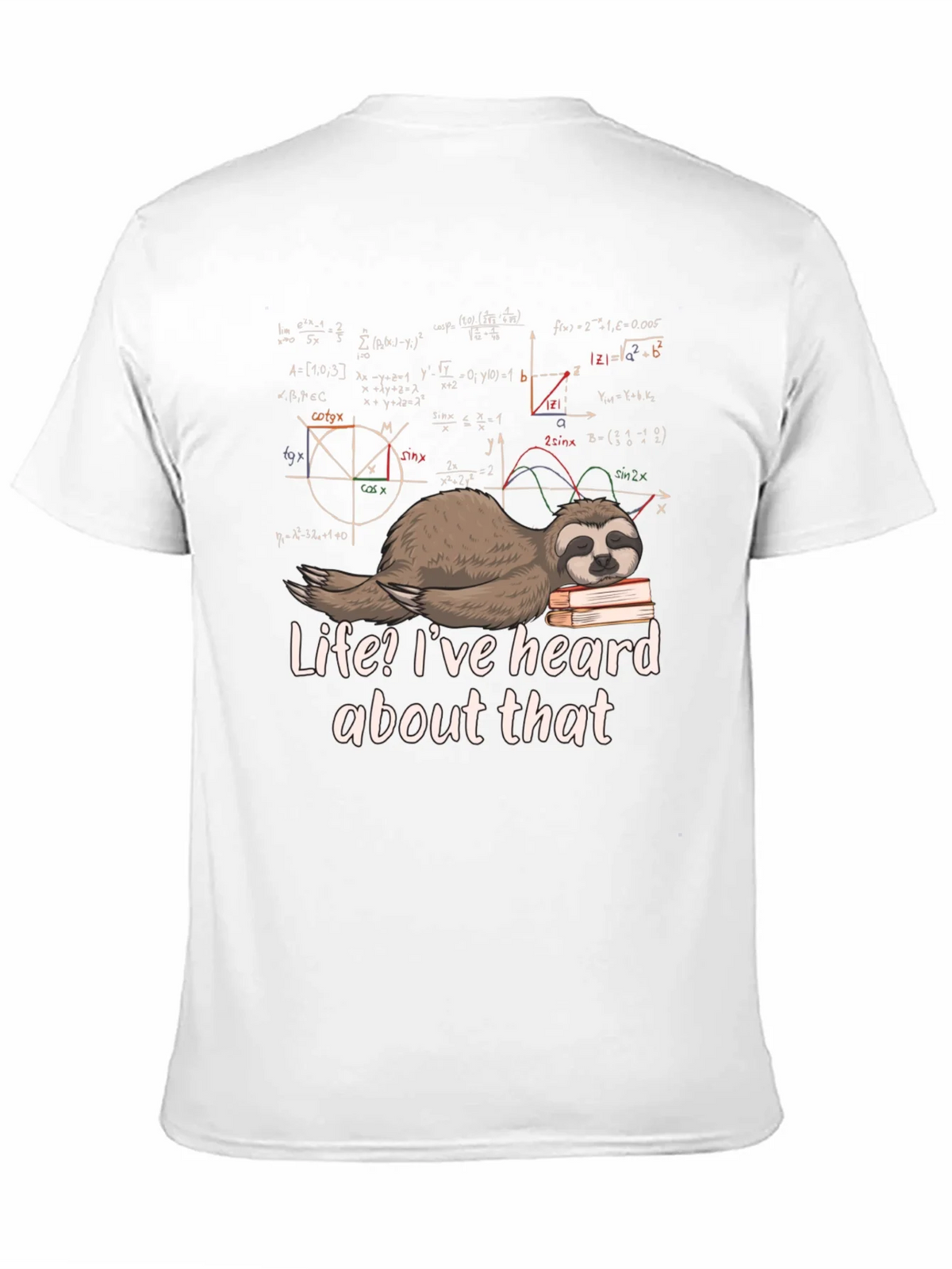 Math Sloth T-Shirt - Funny Lazy Geek Tee product image 10