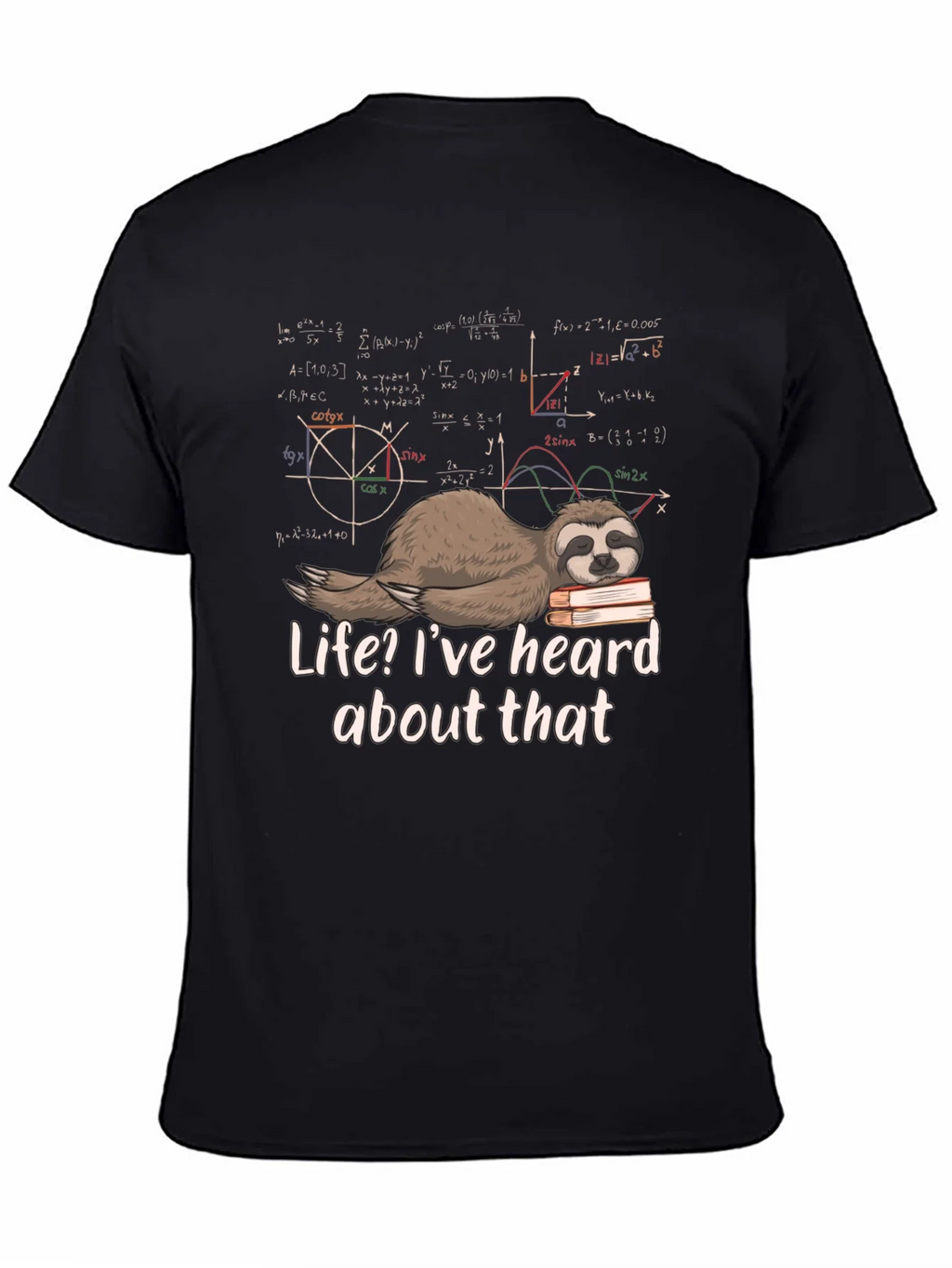 Math Sloth T-Shirt - Funny Lazy Geek Tee product image 4