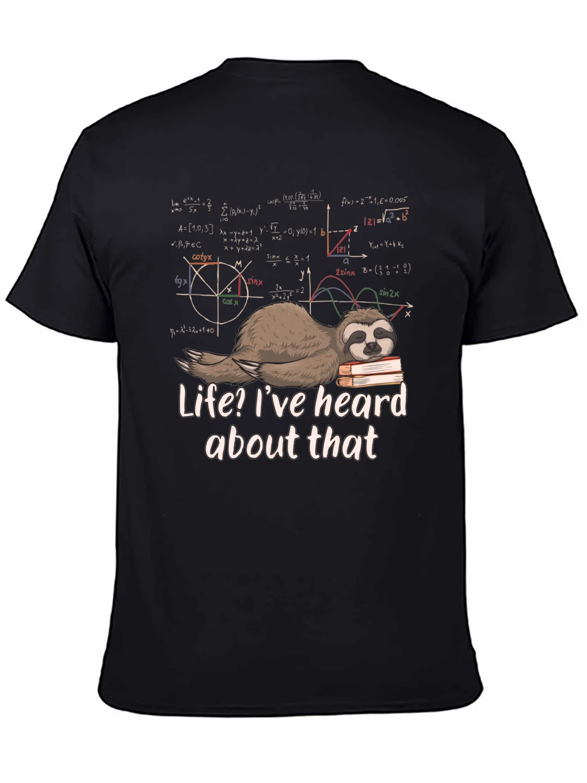 Math Sloth T-Shirt - Funny Lazy Geek Tee product image 4