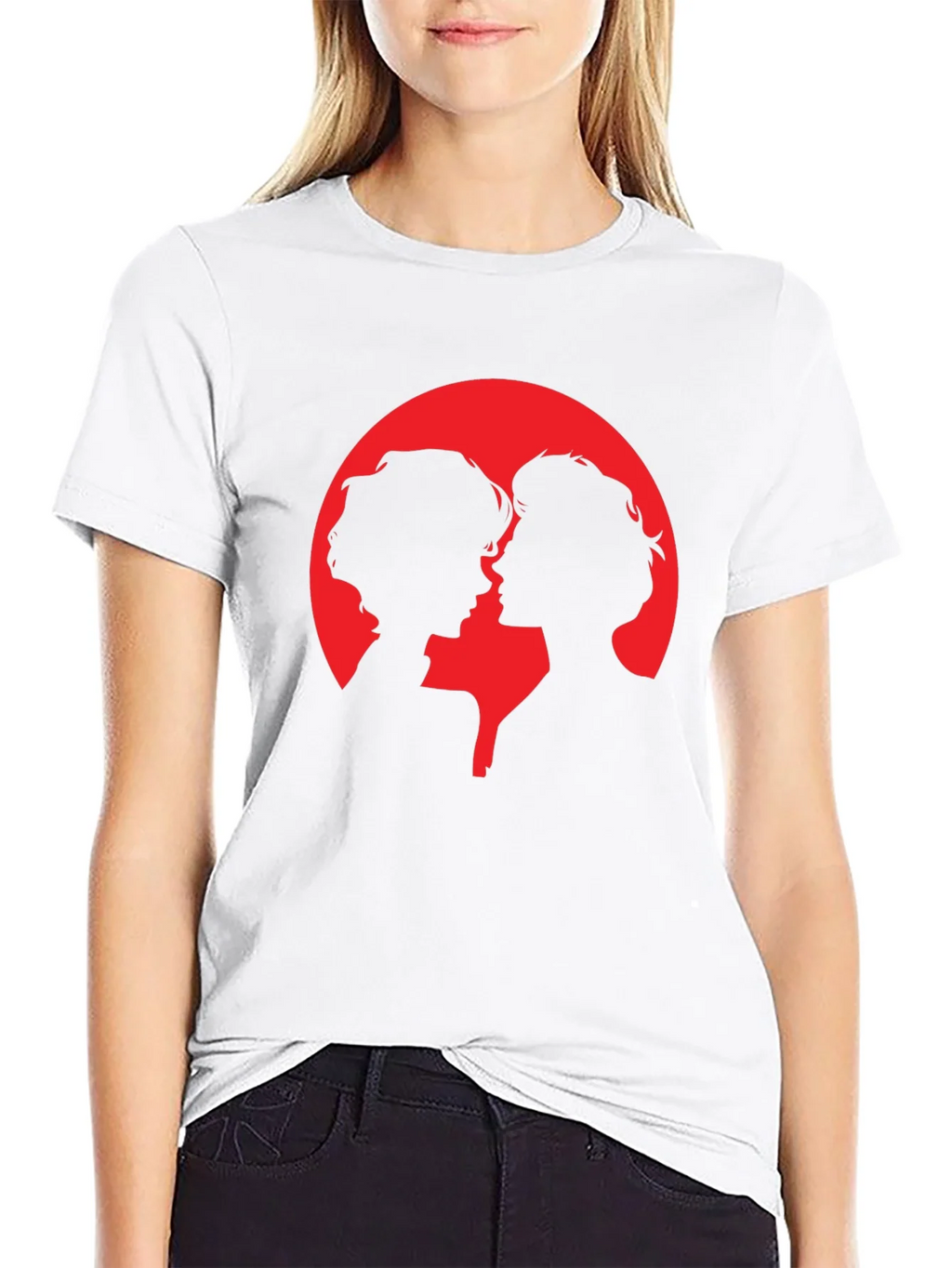 Silhouette Couple Graphic Tee - Black product image 8