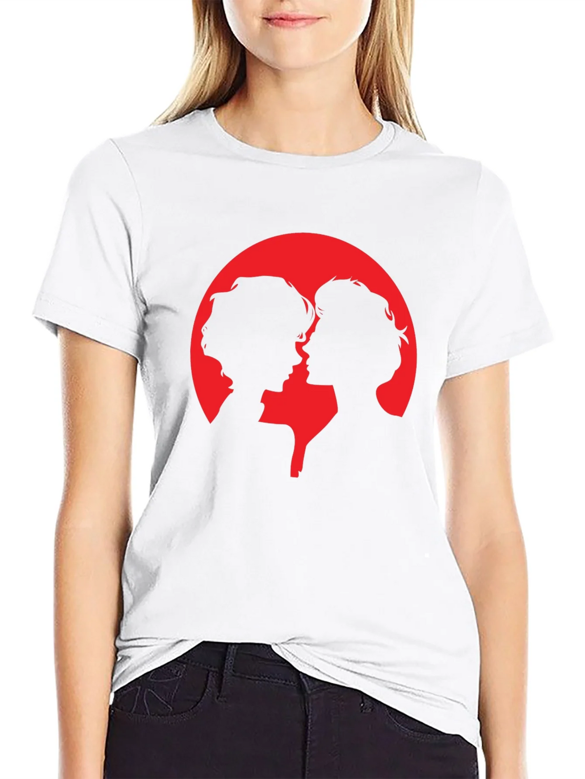 Silhouette Couple Graphic Tee - Black product image 8