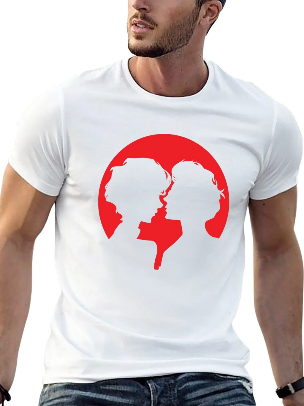 Silhouette Couple Graphic Tee - Black product image 12