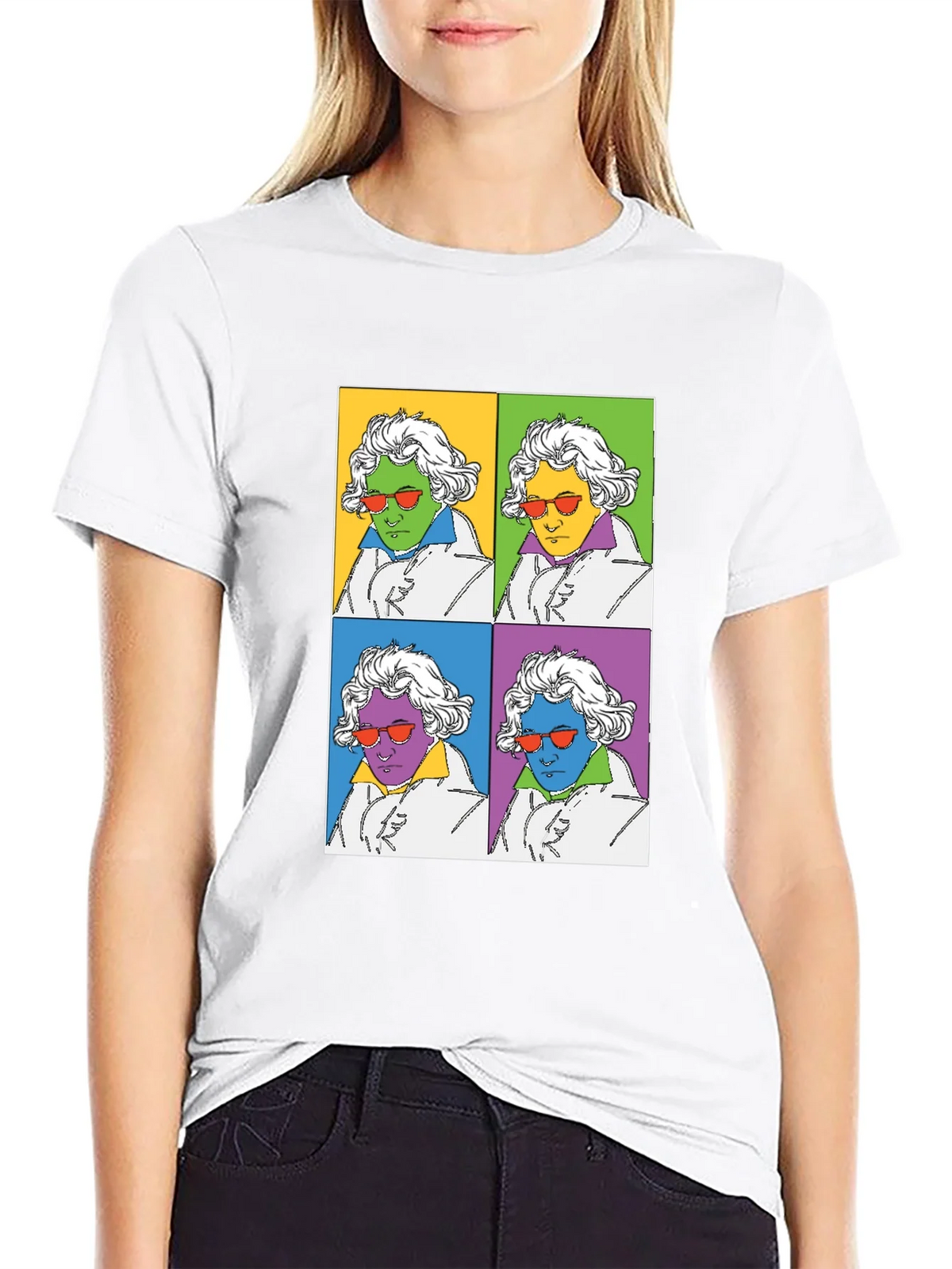 Beethoven Pop Art Graphic Tee - Black product image 4