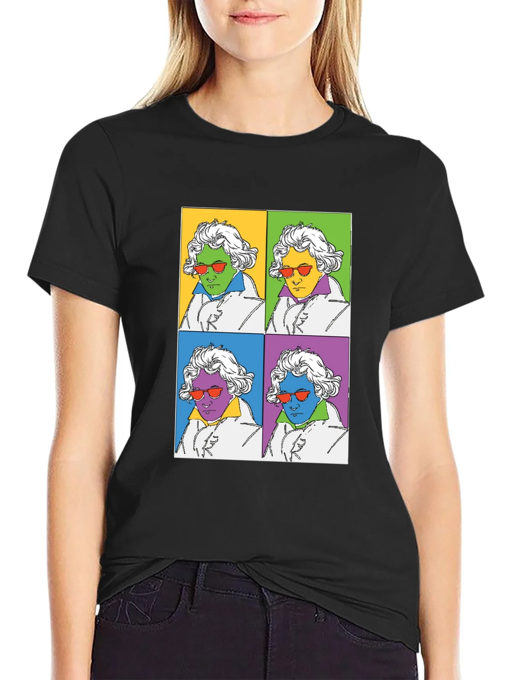 Beethoven Pop Art Graphic Tee - Black product image 2