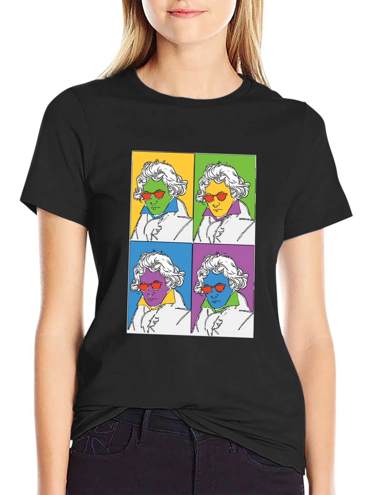 Beethoven Pop Art Graphic Tee - Black product image 2