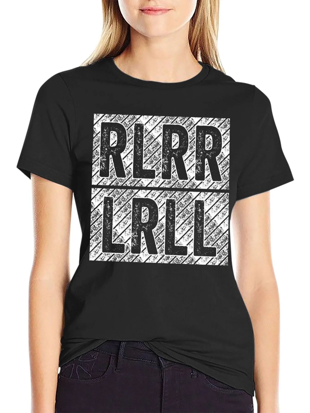 RLRR LRLL Drumming T-Shirt - Black Cotton Tee product image 2