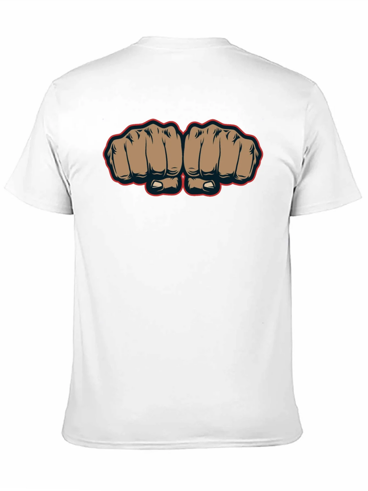 Fist Bump Graphic Tee - Black Crew Neck T-Shirt product image 4