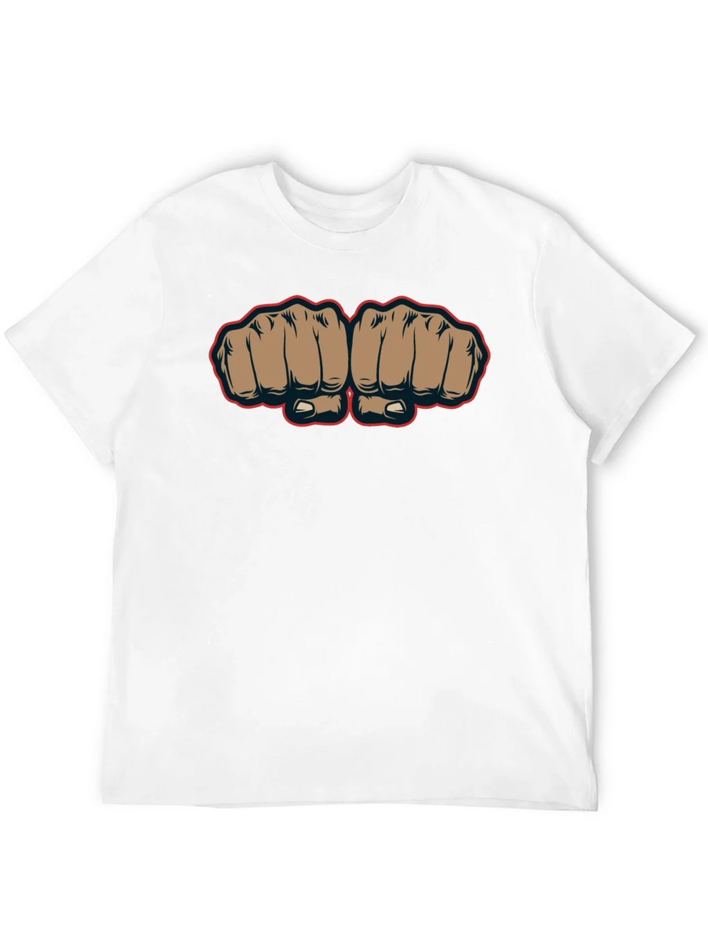 Fist Bump Graphic Tee - Black Crew Neck T-Shirt product image 5