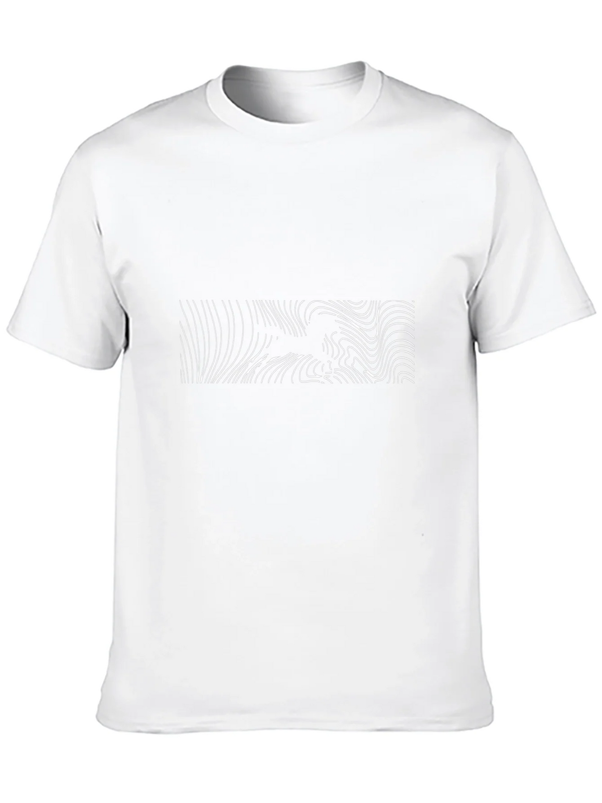 Modern Graphic Tee - Abstract White Lines on Black product image 7