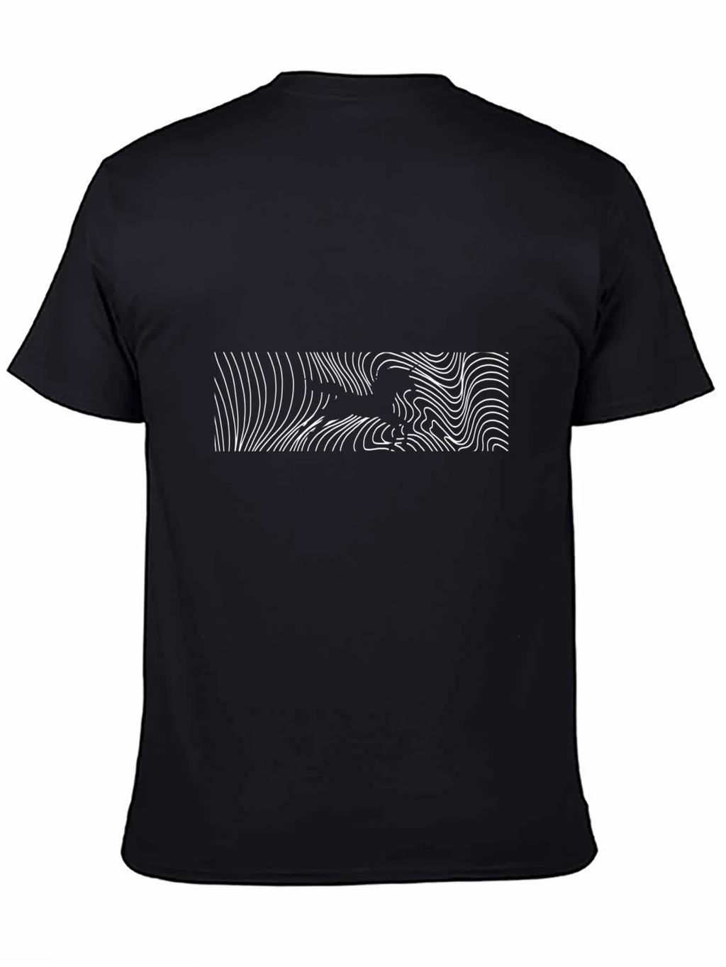 Modern Graphic Tee - Abstract White Lines on Black product image 4