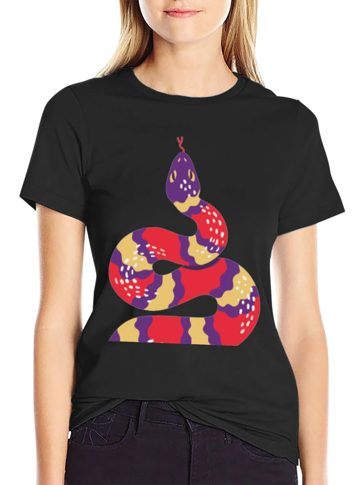 Snake Graphic Tee - Stylish Crew Neck T-Shirt product image 2