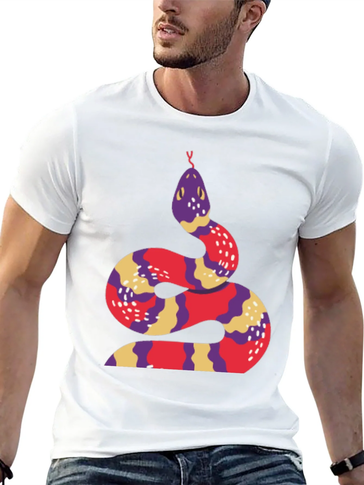 Snake Graphic Tee - Stylish Crew Neck T-Shirt product image 12