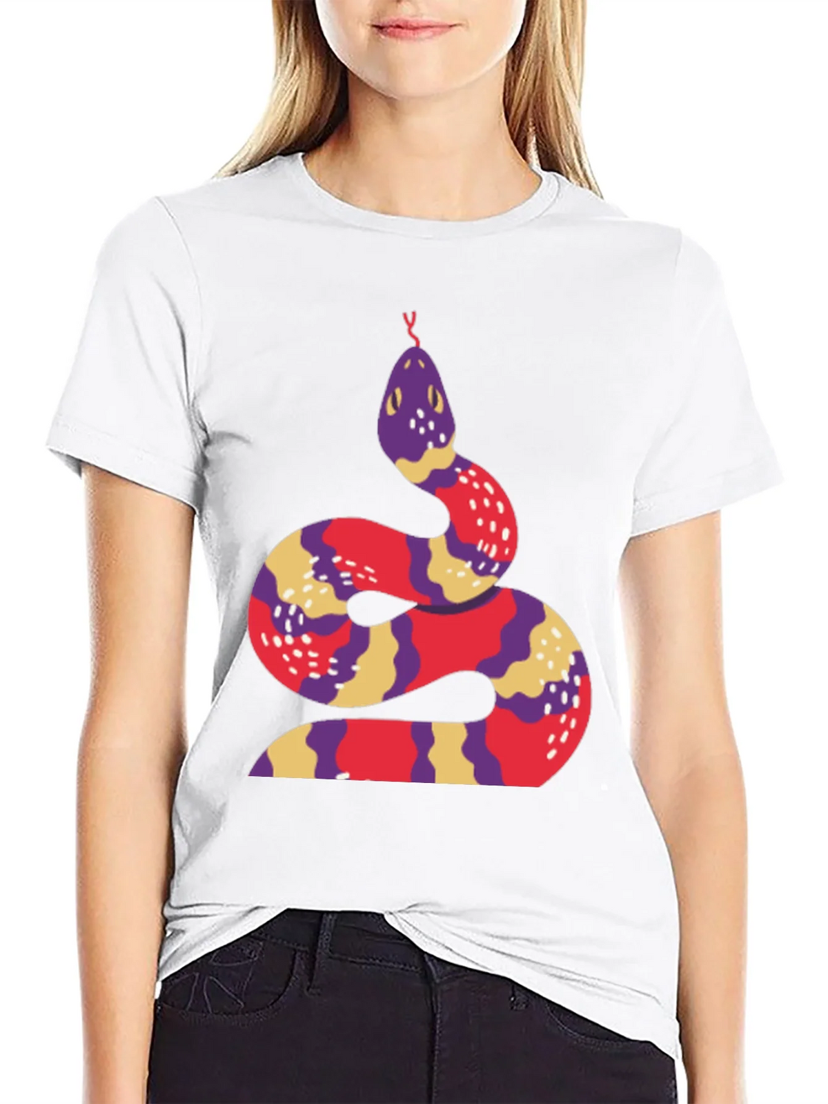 Snake Graphic Tee - Stylish Crew Neck T-Shirt product image 8