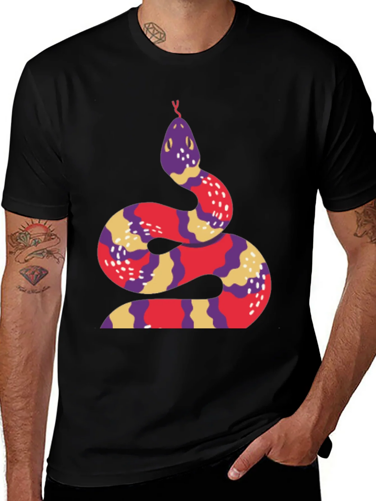 Snake Graphic Tee - Stylish Crew Neck T-Shirt product image 1