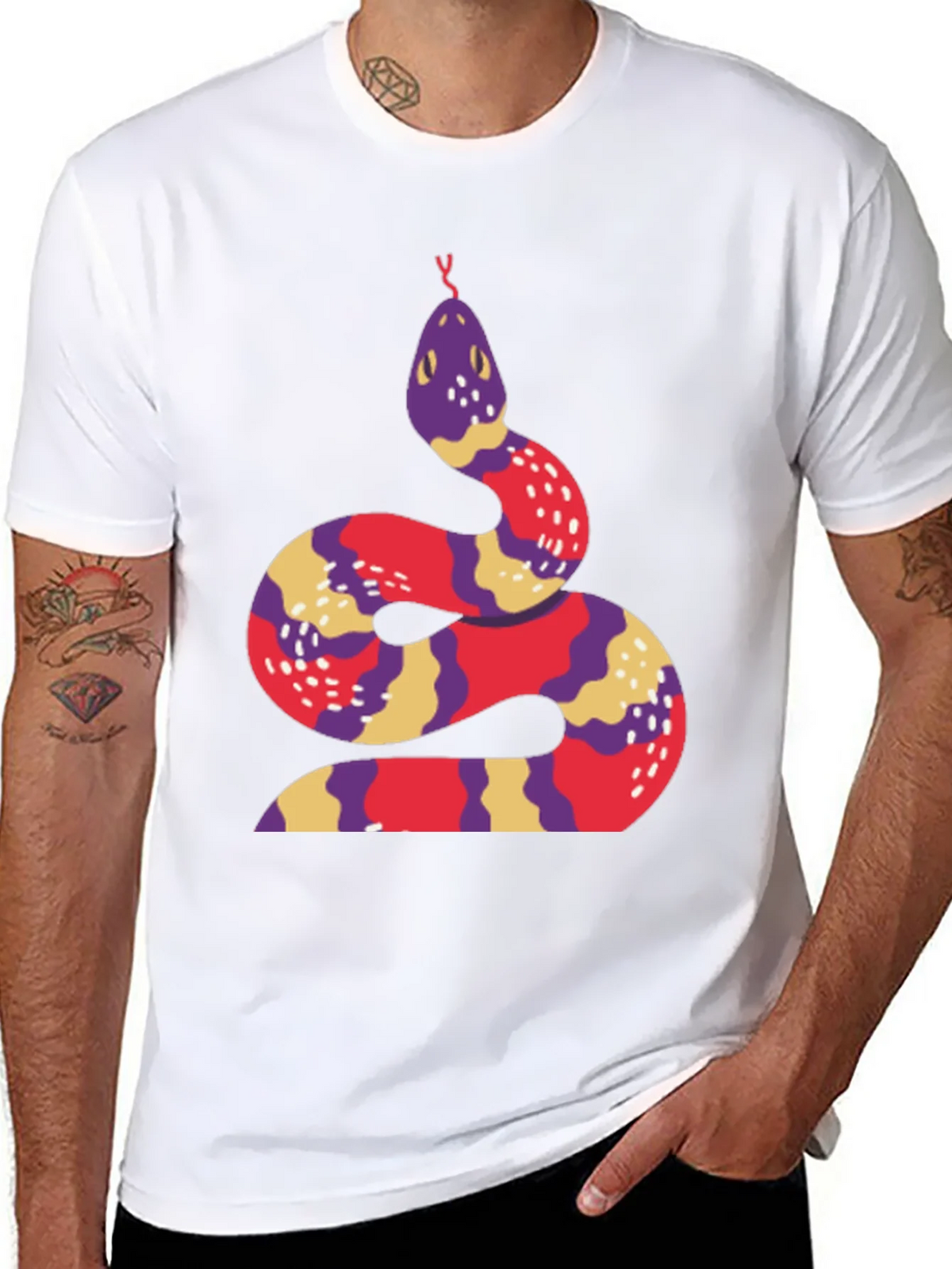 Snake Graphic Tee - Stylish Crew Neck T-Shirt product image 7
