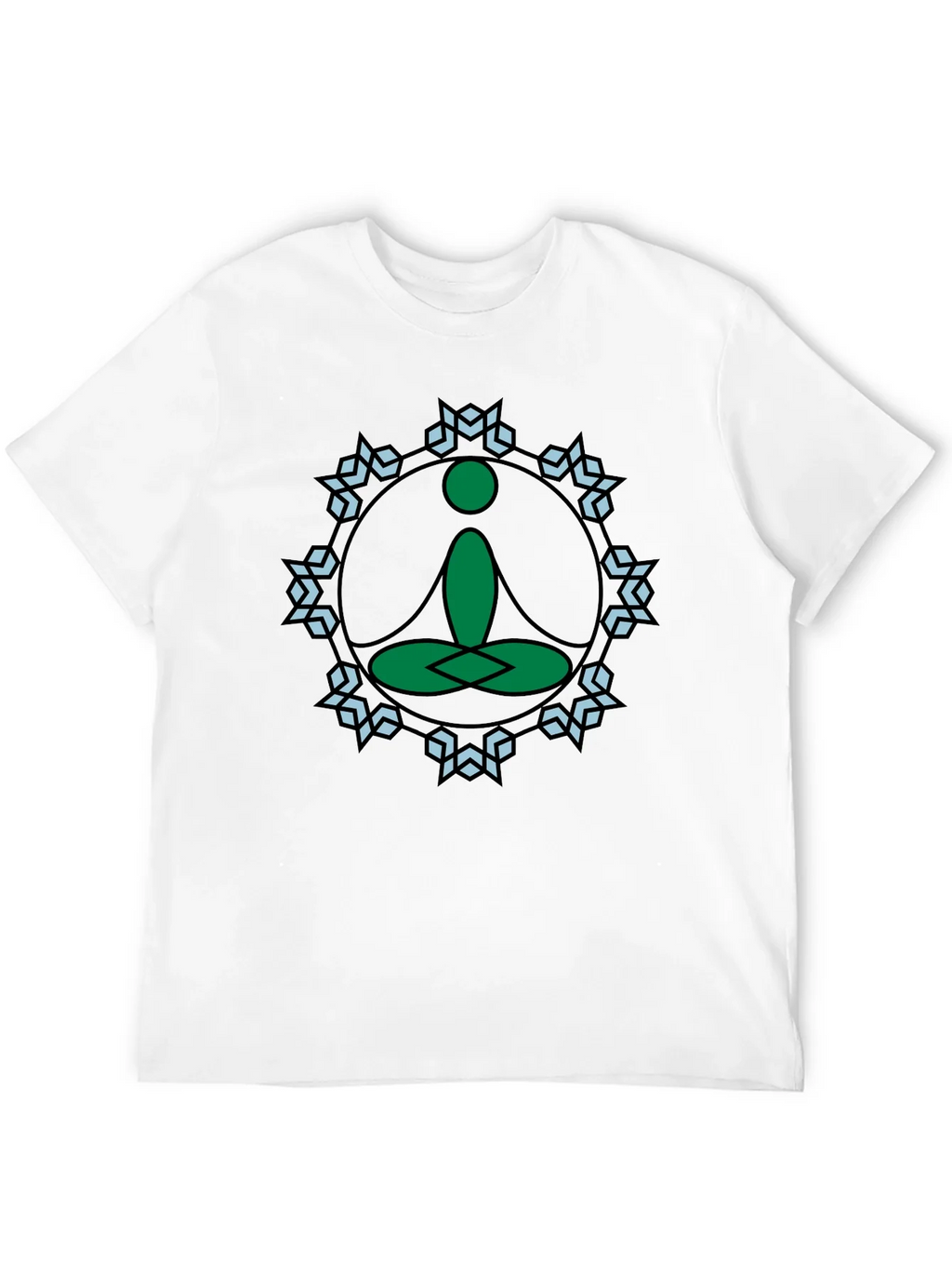 Meditate Tee: Green Lotus Position Graphic product image 11