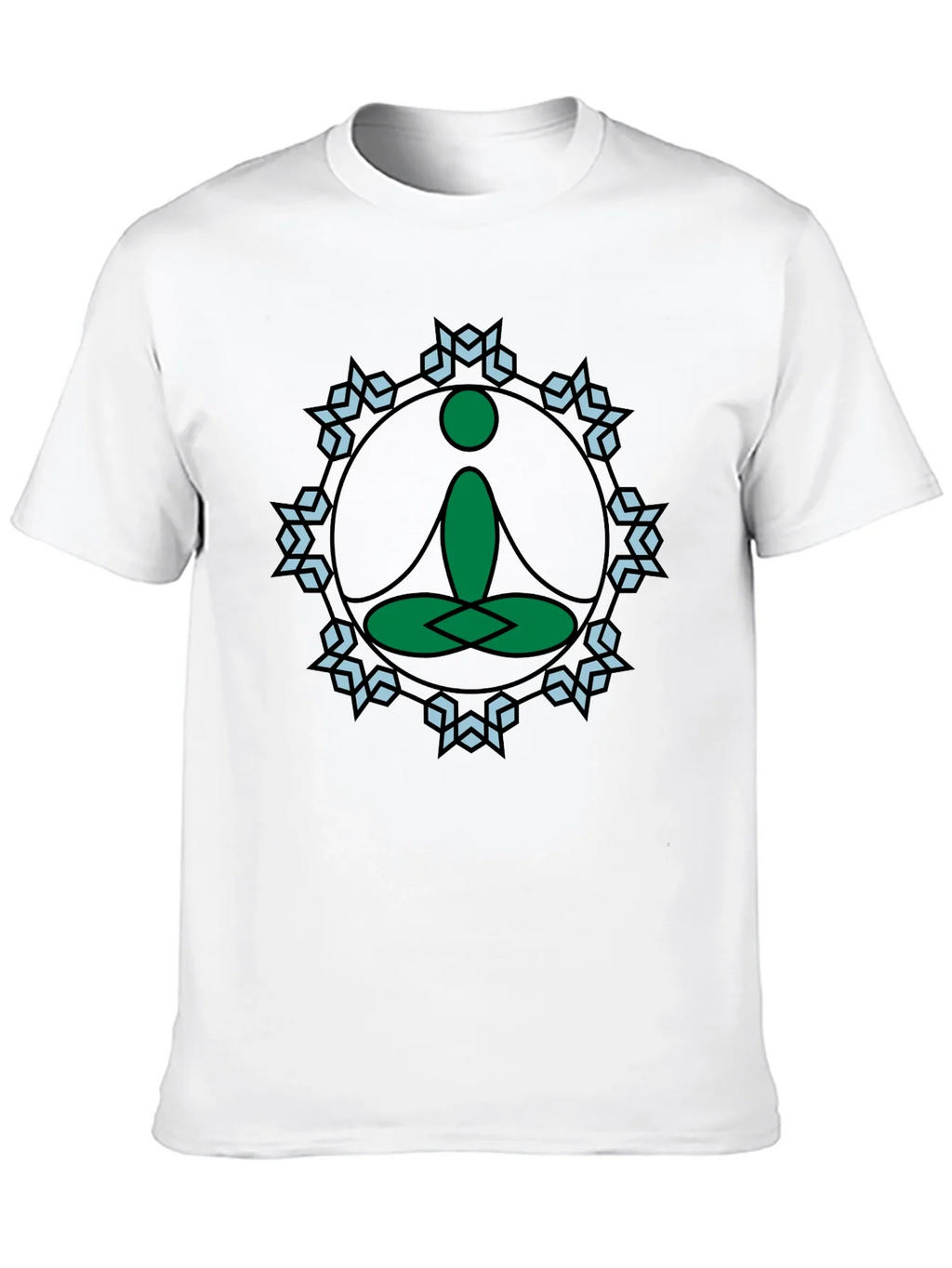Meditate Tee: Green Lotus Position Graphic product image 9
