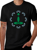 Meditate Tee: Green Lotus Position Graphic product image 1