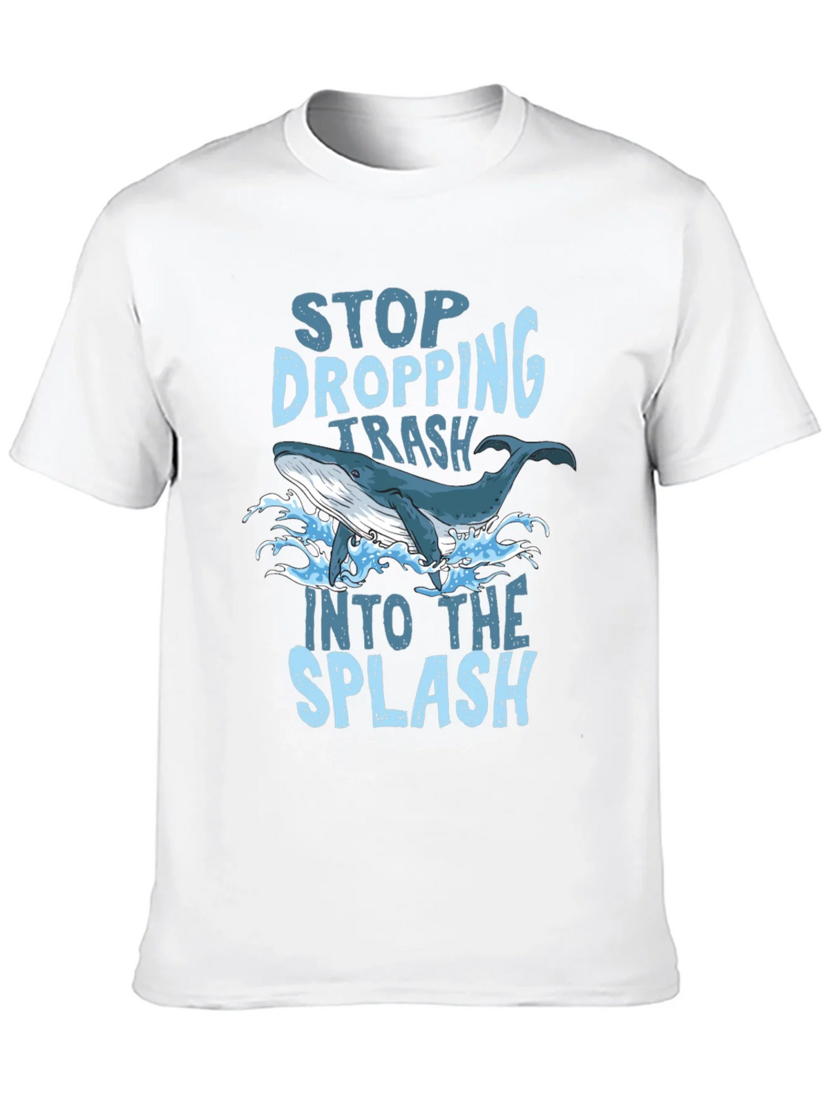 Stop Dropping Trash Whale Graphic T-Shirt product image 9