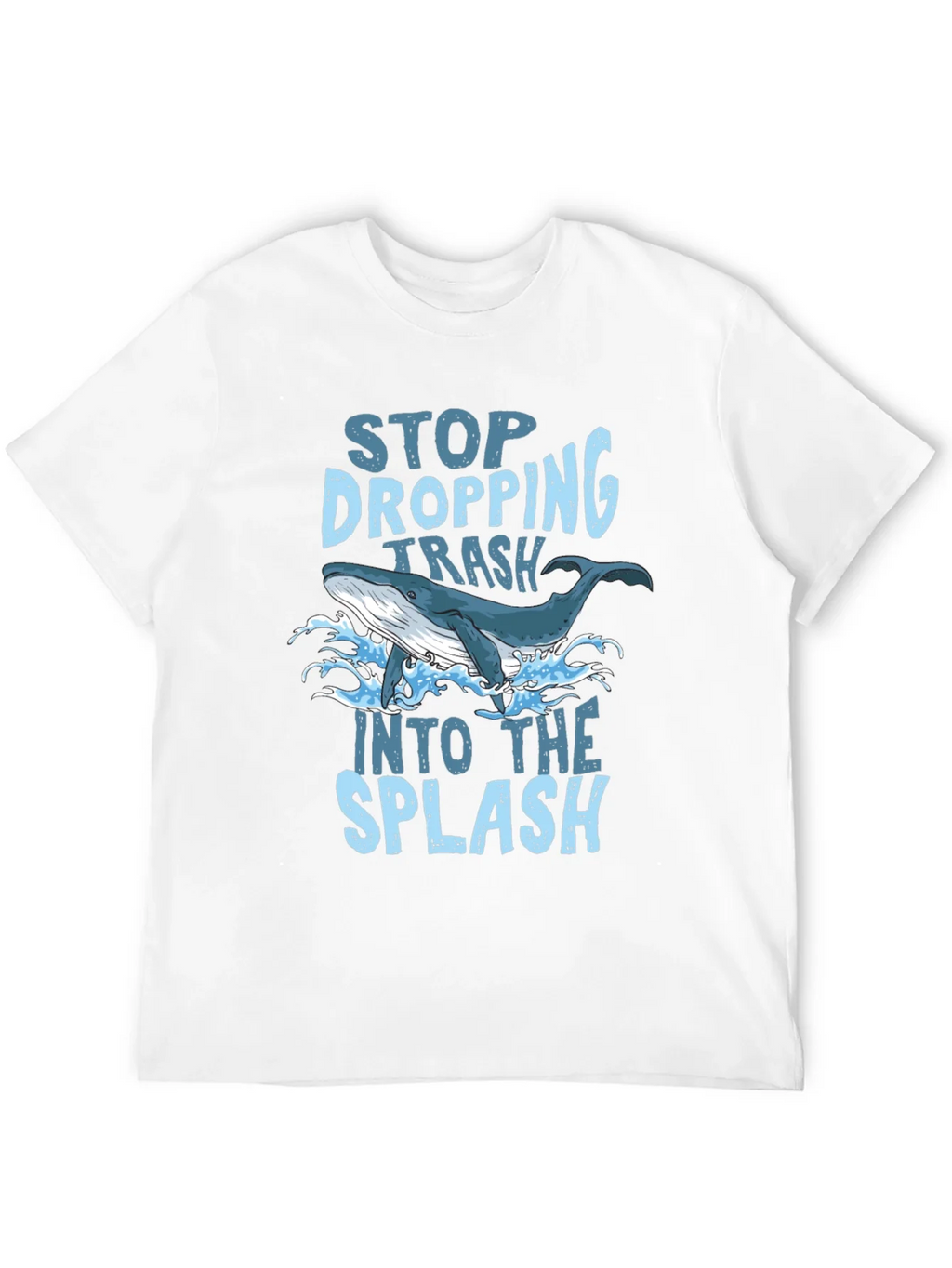 Stop Dropping Trash Whale Graphic T-Shirt product image 11
