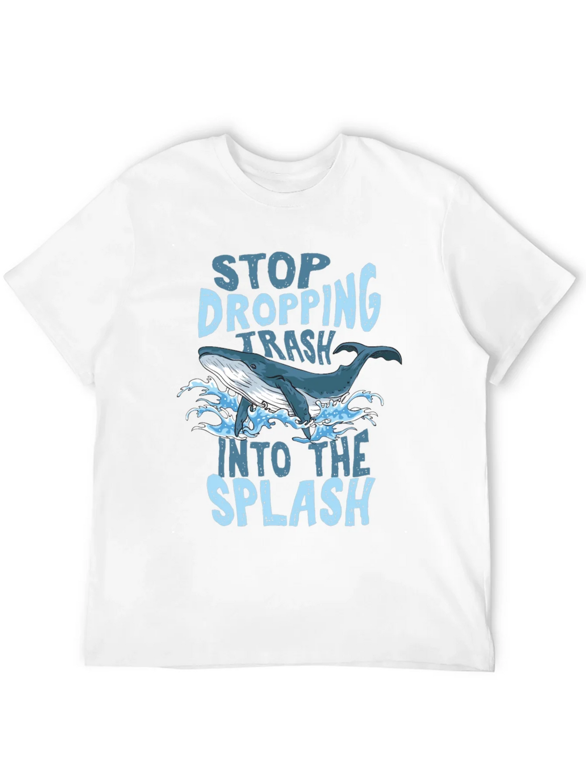 Stop Dropping Trash Whale Graphic T-Shirt product image 11
