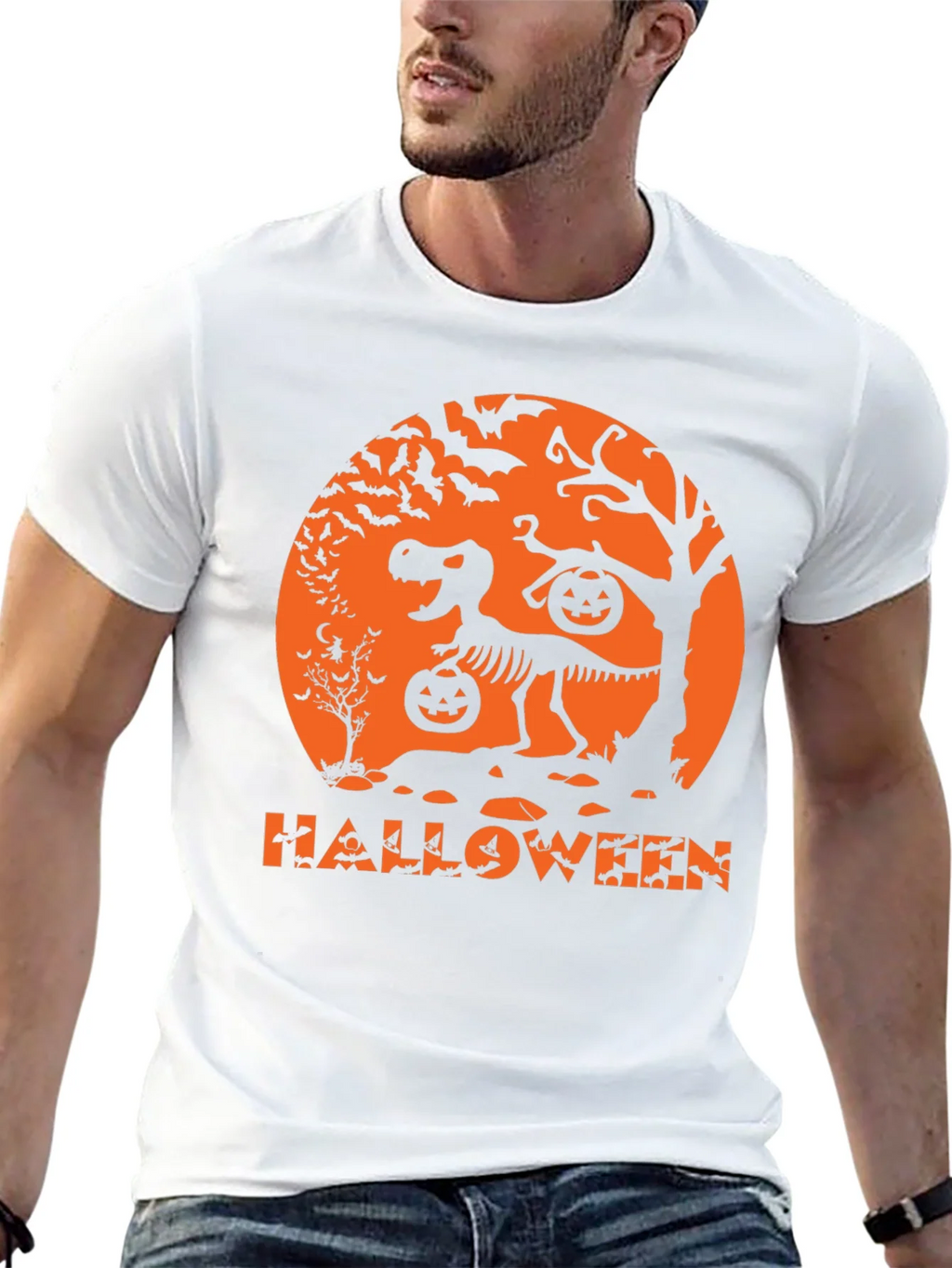 Halloween Dinosaur Skeleton T-Shirt product image 12