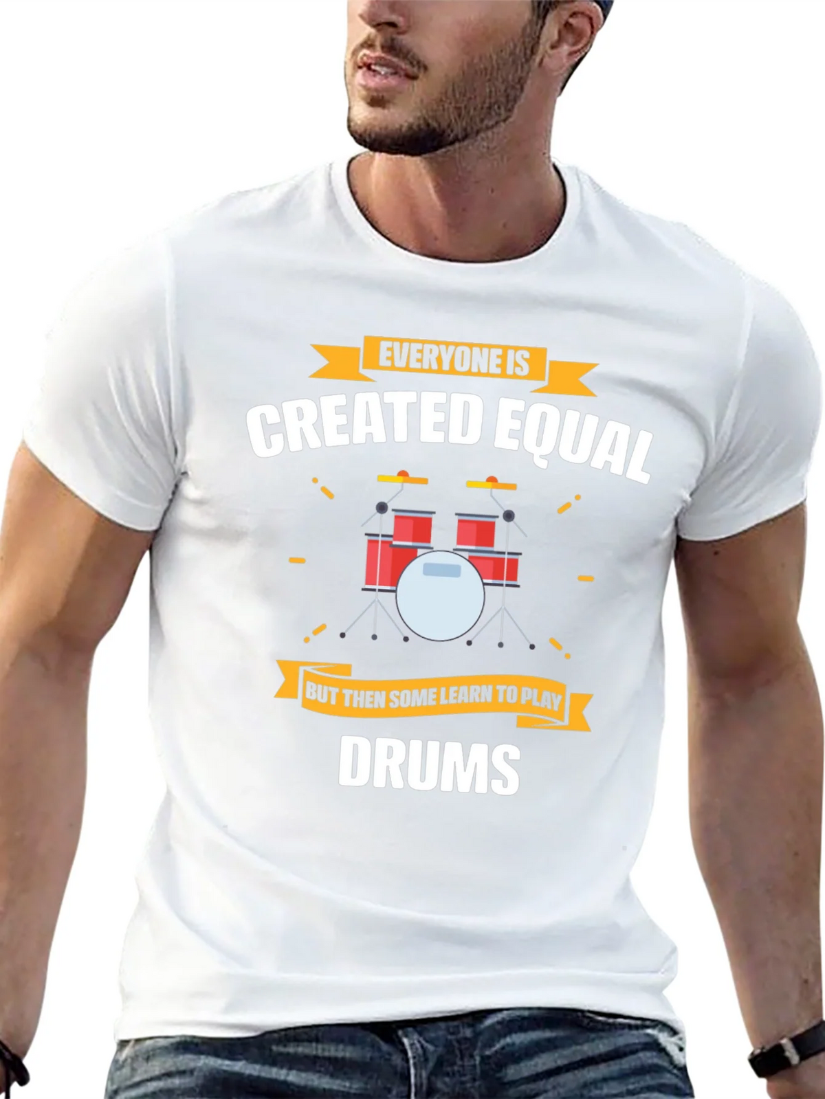 Everyone Is Created Equal Drums T-Shirt product image 5