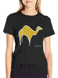 Camel Graphic Tee - Black Cotton Casual product image 1