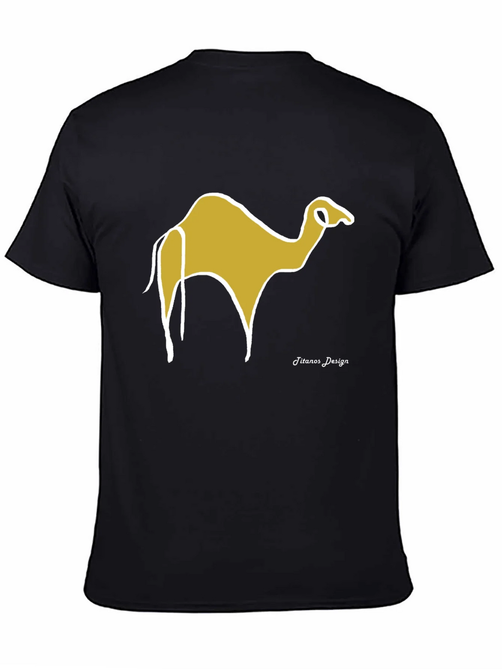 Camel Graphic Tee - Black Cotton Casual product image 3
