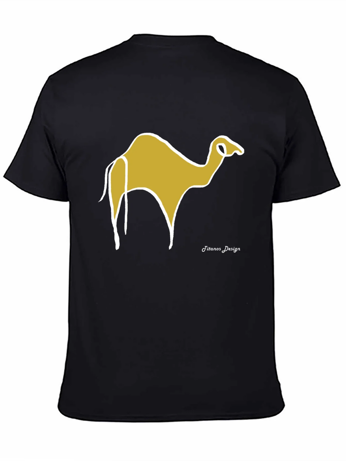 Camel Graphic Tee - Black Cotton Casual product image 3