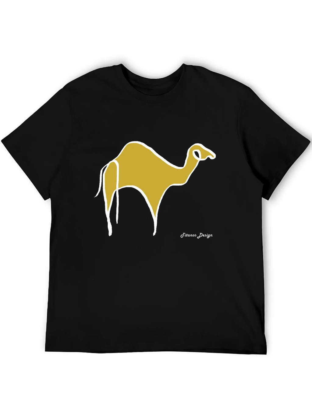 Camel Graphic Tee - Black Cotton Casual product image 4