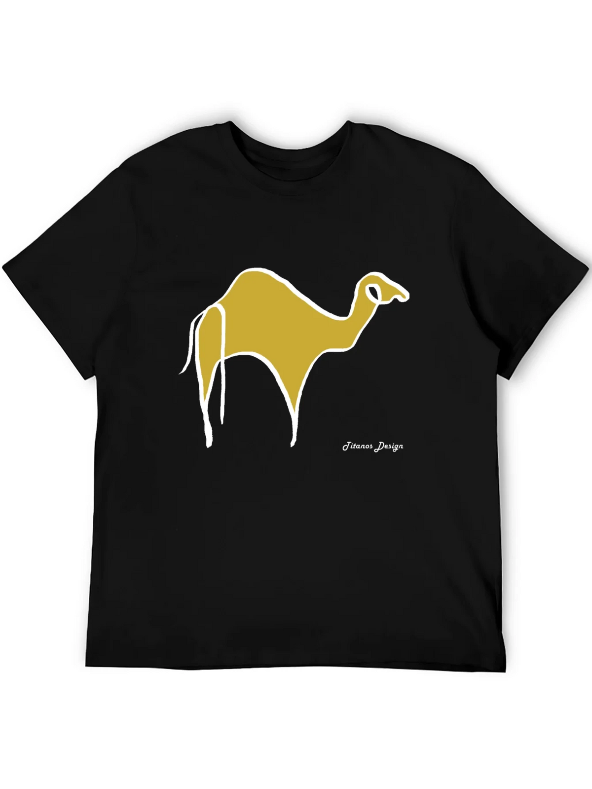 Camel Graphic Tee - Black Cotton Casual product image 4