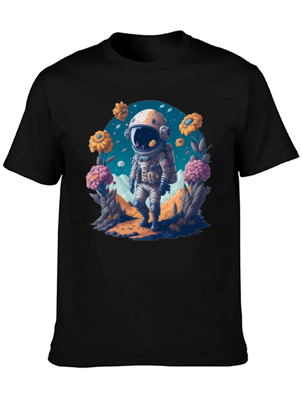 Astronaut in Bloom T-Shirt - Space Adventure Apparel product image 3