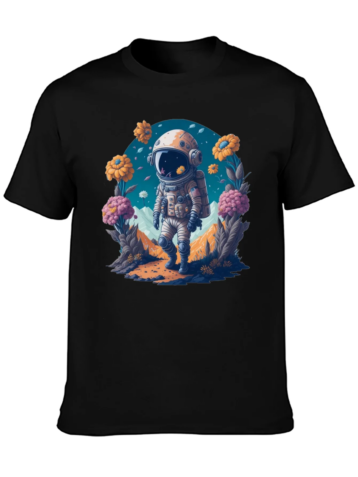 Astronaut in Bloom T-Shirt - Space Adventure Apparel product image 3