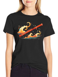 Musical Flute Wave Graphic Tee - Unique Design product image 1
