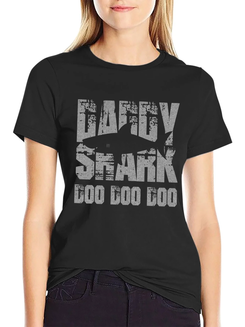 Daddy Shark Doo T-Shirt Funny Dad Gift product image 2