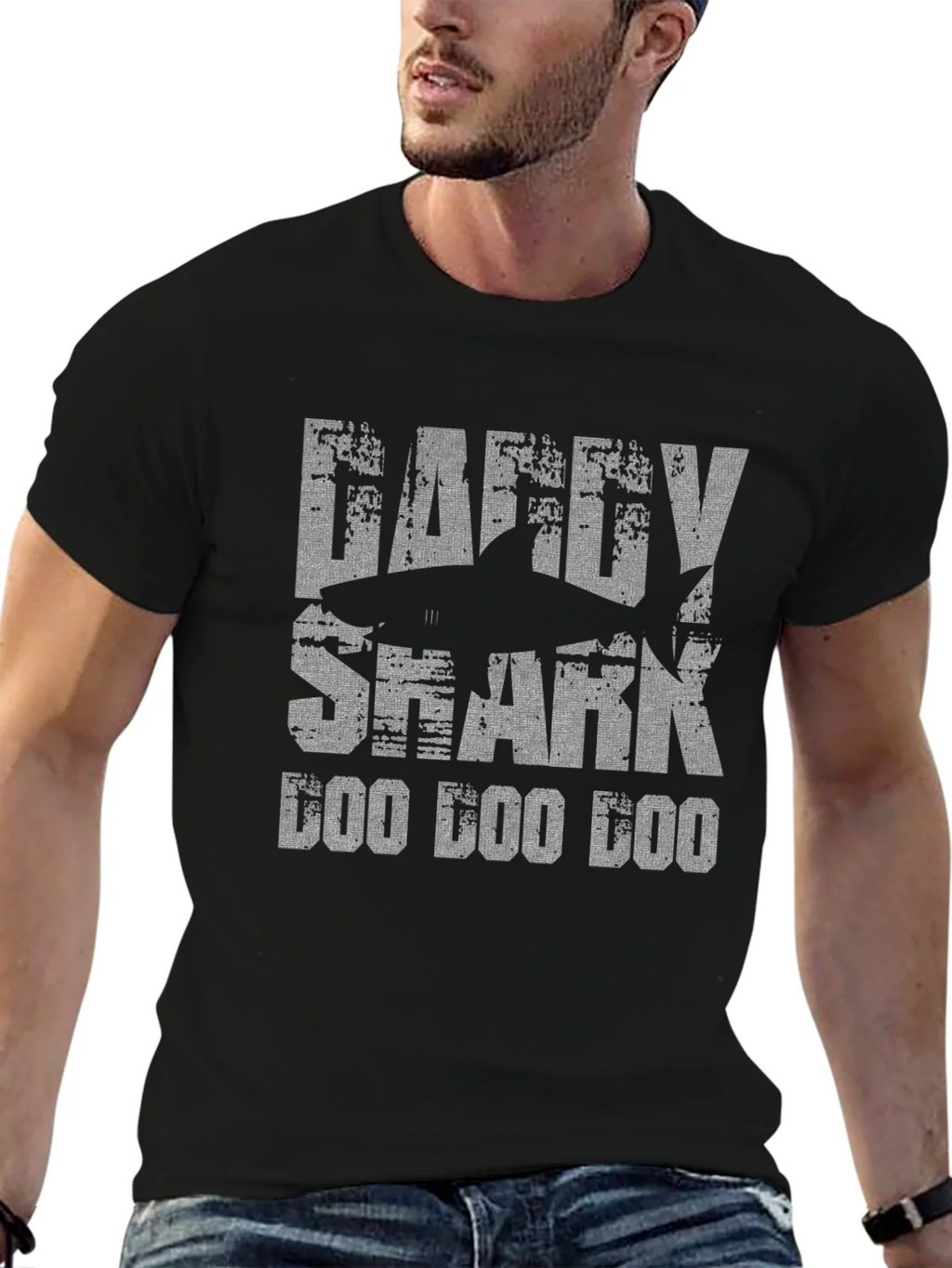 Daddy Shark Doo T-Shirt Funny Dad Gift product image 6