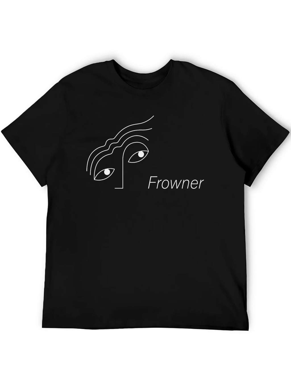 Frowner Graphic Tee - Minimalist Design Soft Cotton Blend product image 5