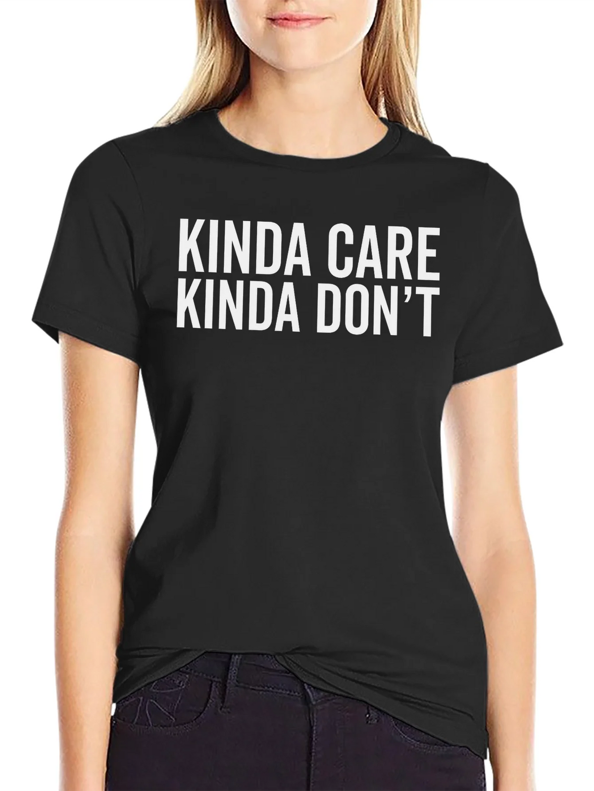 Kinda Care Dont Graphic T-Shirt product image 2