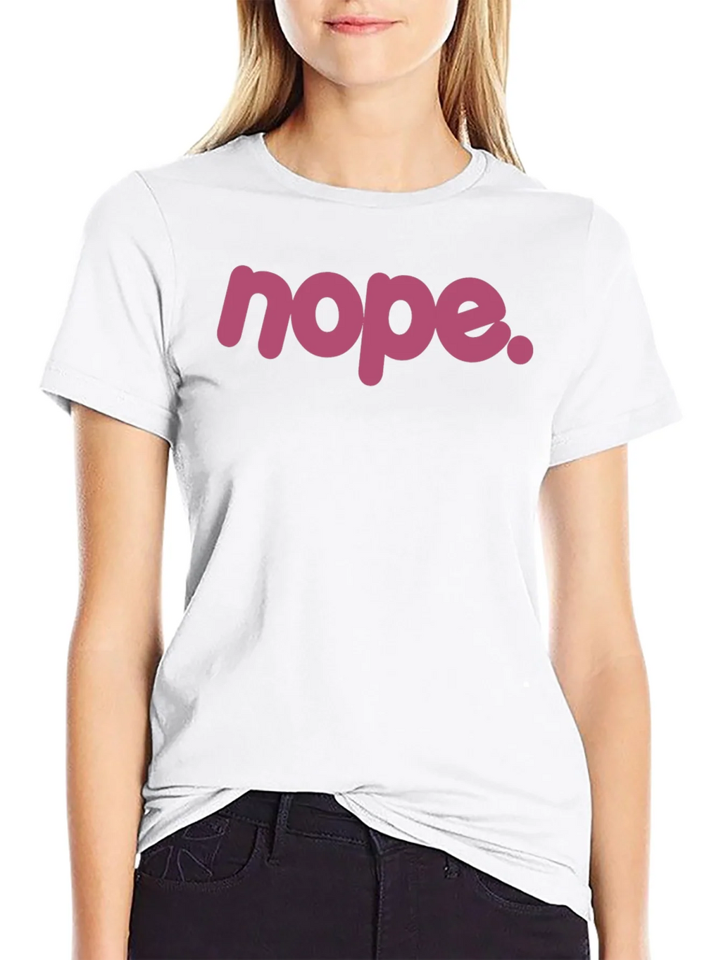 Nope. Graphic Tee - Black Crew Neck T-Shirt product image 5