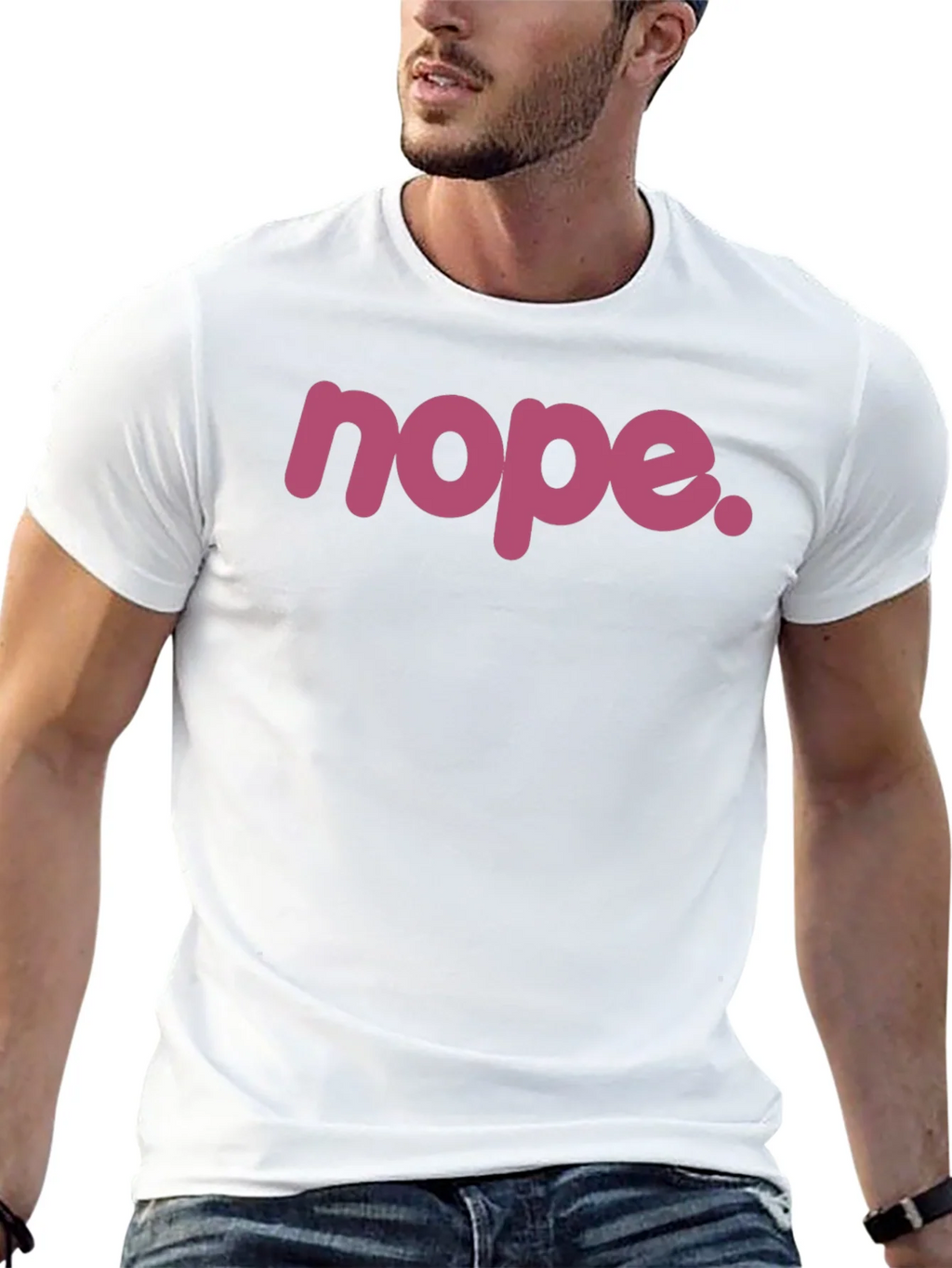 Nope. Graphic Tee - Black Crew Neck T-Shirt product image 9