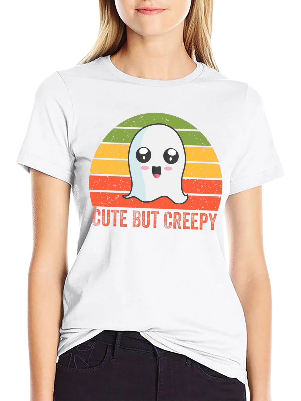 Cute But Creepy Ghost Graphic T-Shirt product image 8