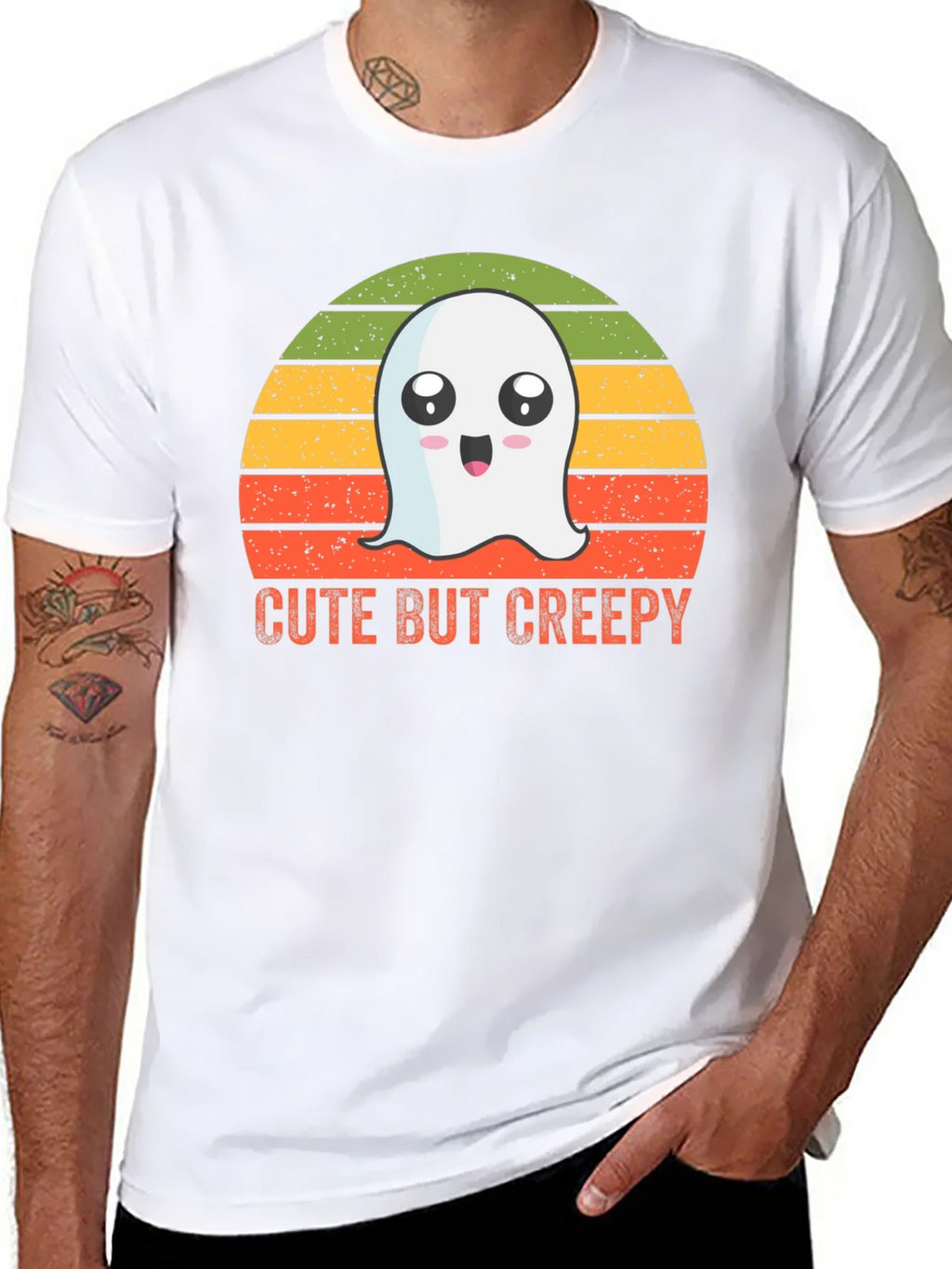 Cute But Creepy Ghost Graphic T-Shirt product image 7