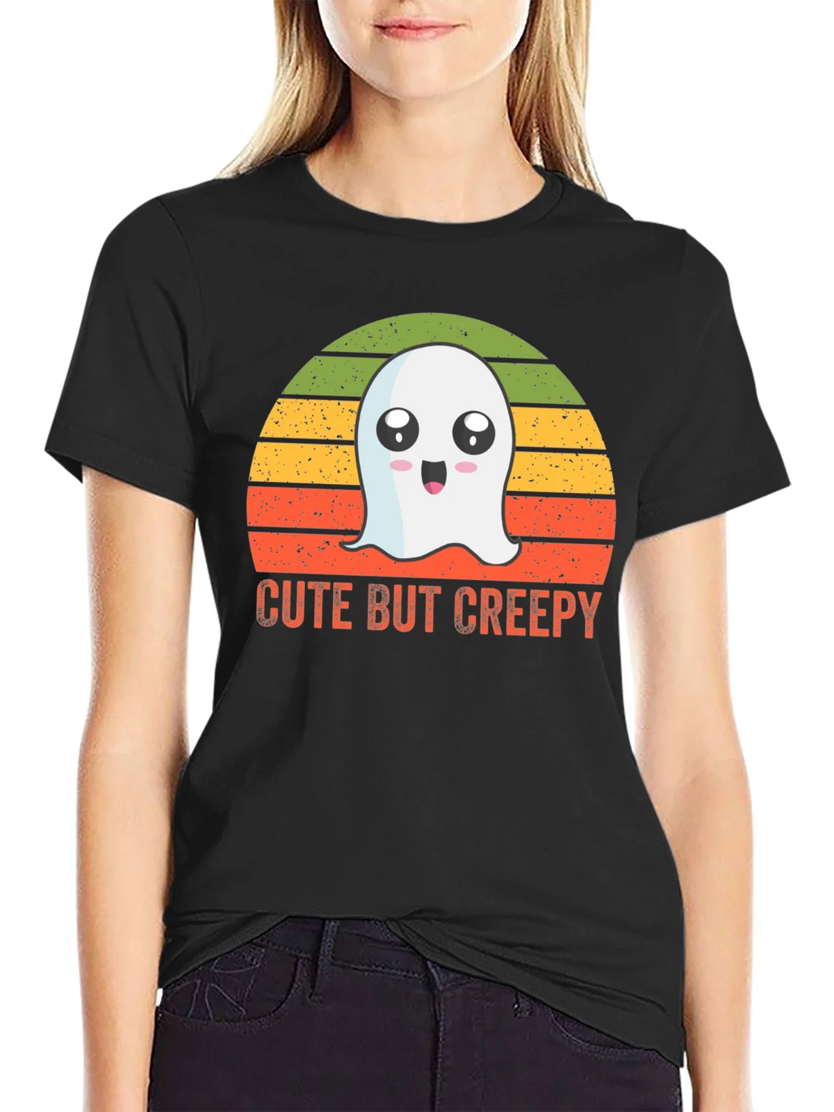 Cute But Creepy Ghost Graphic T-Shirt product image 2