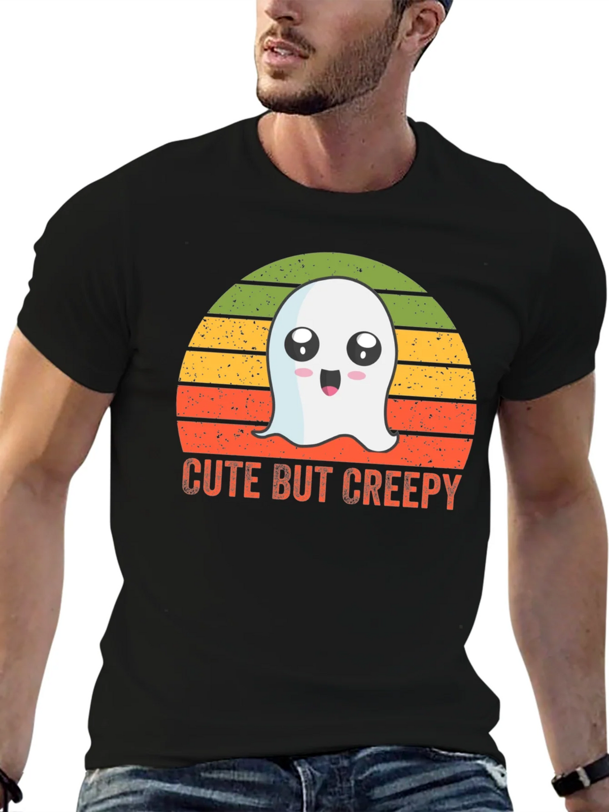 Cute But Creepy Ghost Graphic T-Shirt product image 6